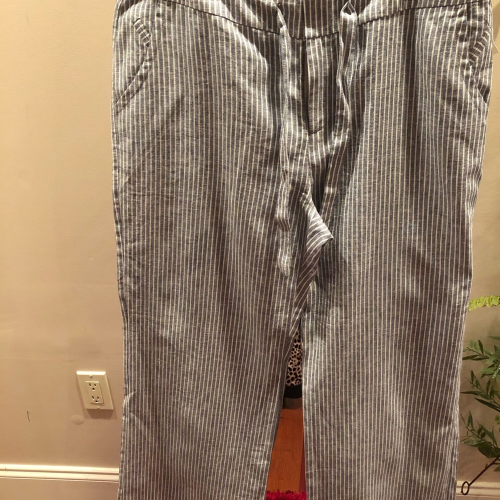 Stripe cropped pant